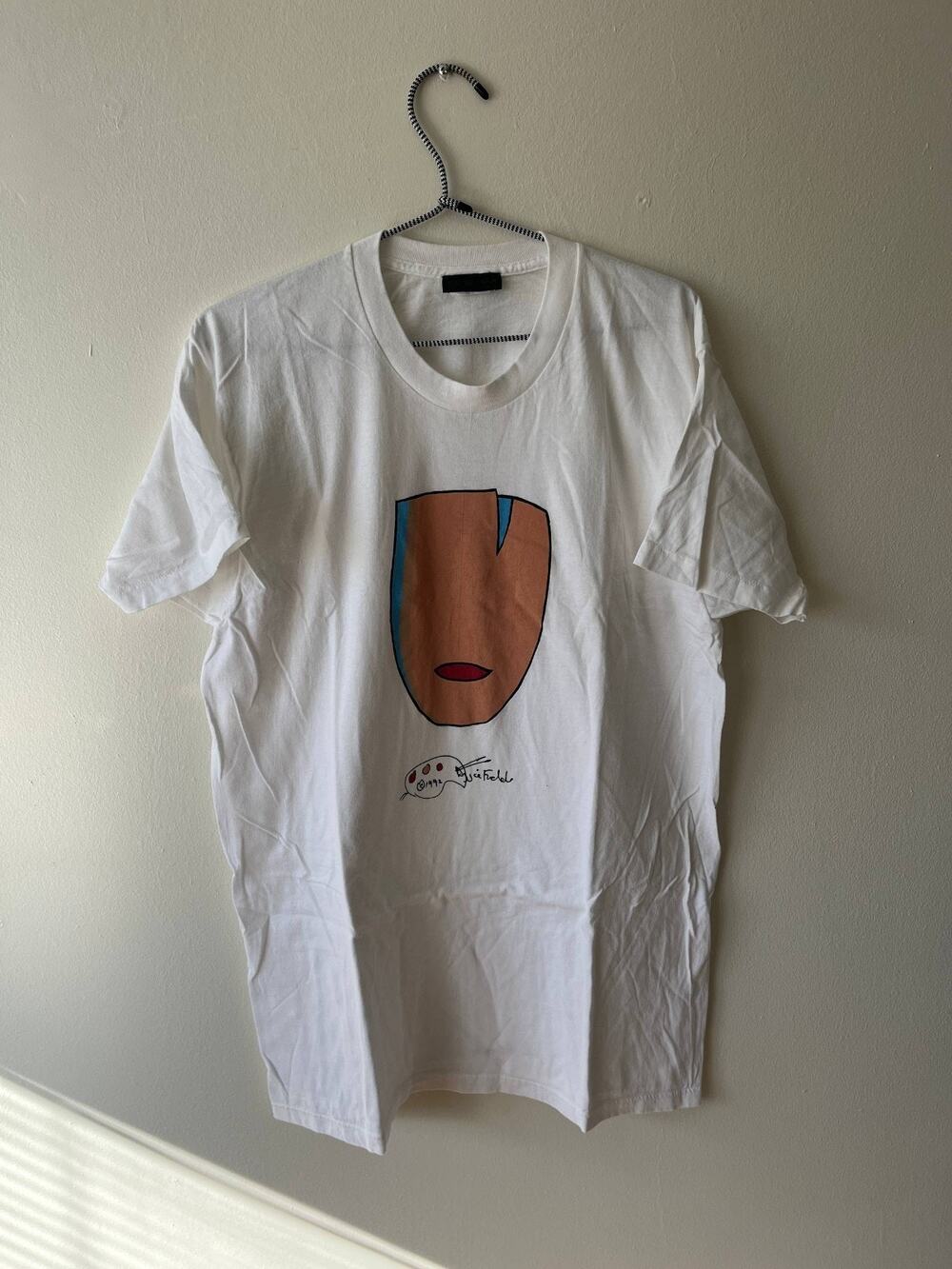 Alan Bilzerian Vintage 1992 White Print T-Shirt Signed Autograph Collectible Tee